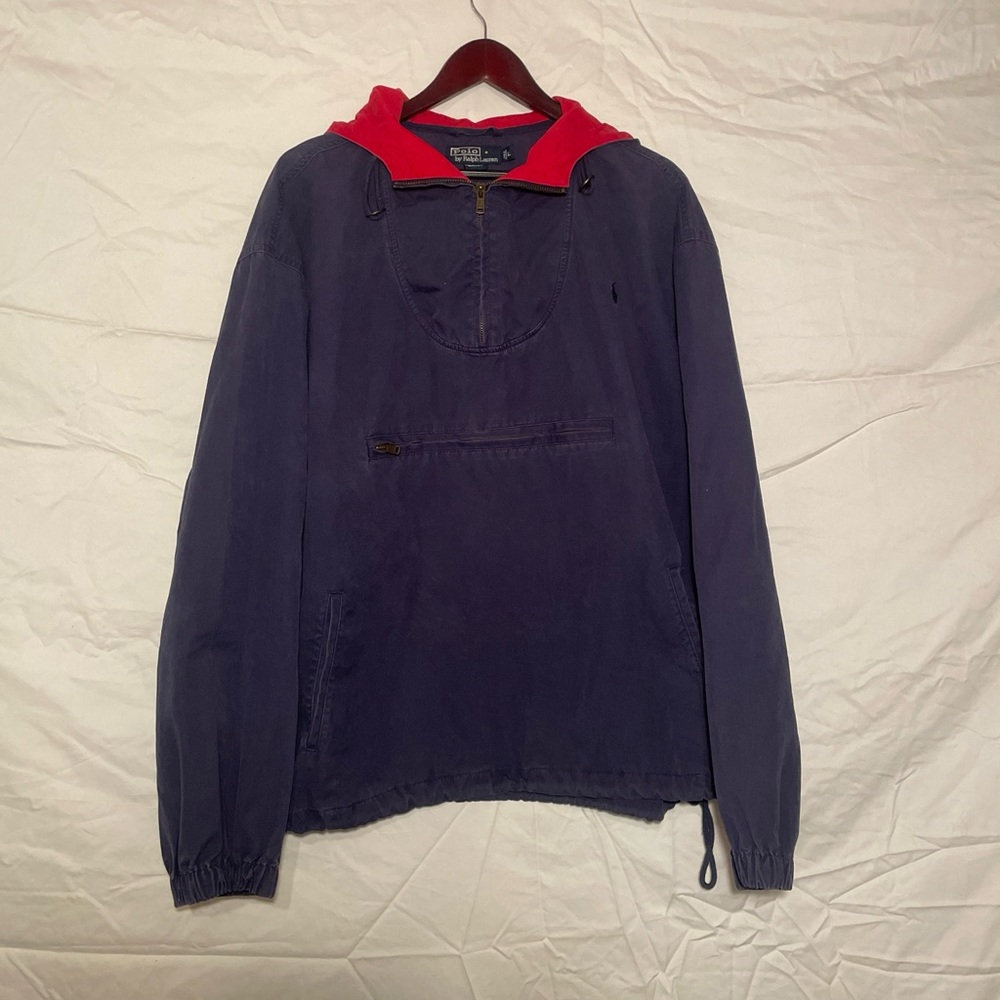Red and Blue 1990s Ralph Lauren Wind Breaker Jacket